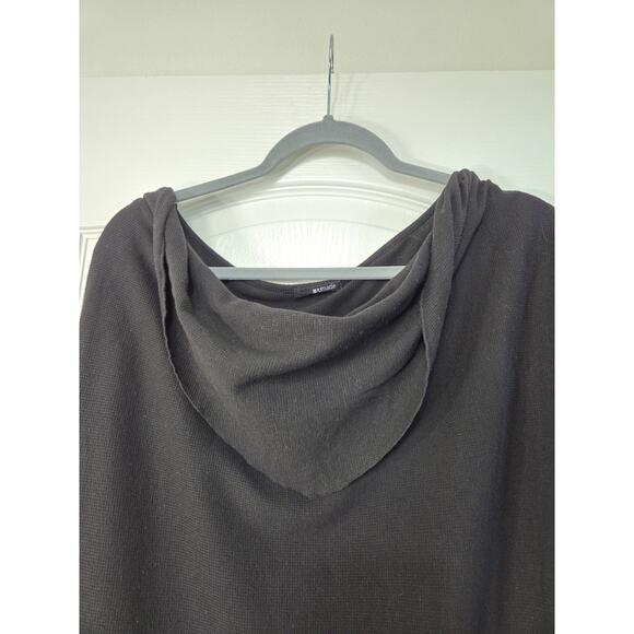 LAmade Black Aidan Waffle Thermal Drape Neck Modal Blend Shirt Top Women's Small - Picture 3 of 11